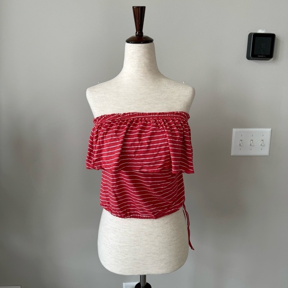 Abercrombie & Fitch Striped Tube Top - Color: RED STRIPE - Picture 8 of 8